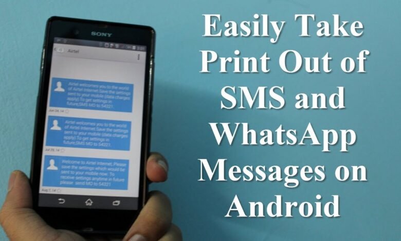 Print SMS Messages from Your Android