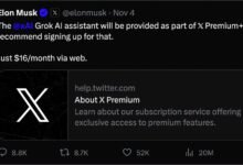Musk puts the "Grok" AI chatbot on X and asks it spicy questions